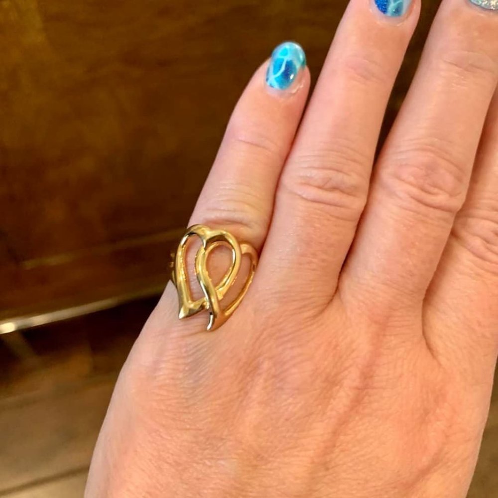 NEW Park Lane Ring Double Hearts RETIRED